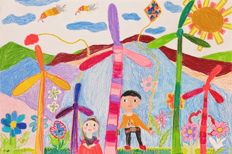 Dad and Me exploring wind energy