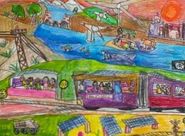 Solar System Train Village