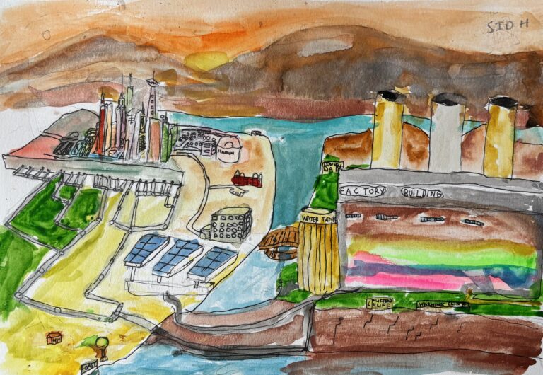 Sunlight running the Dam