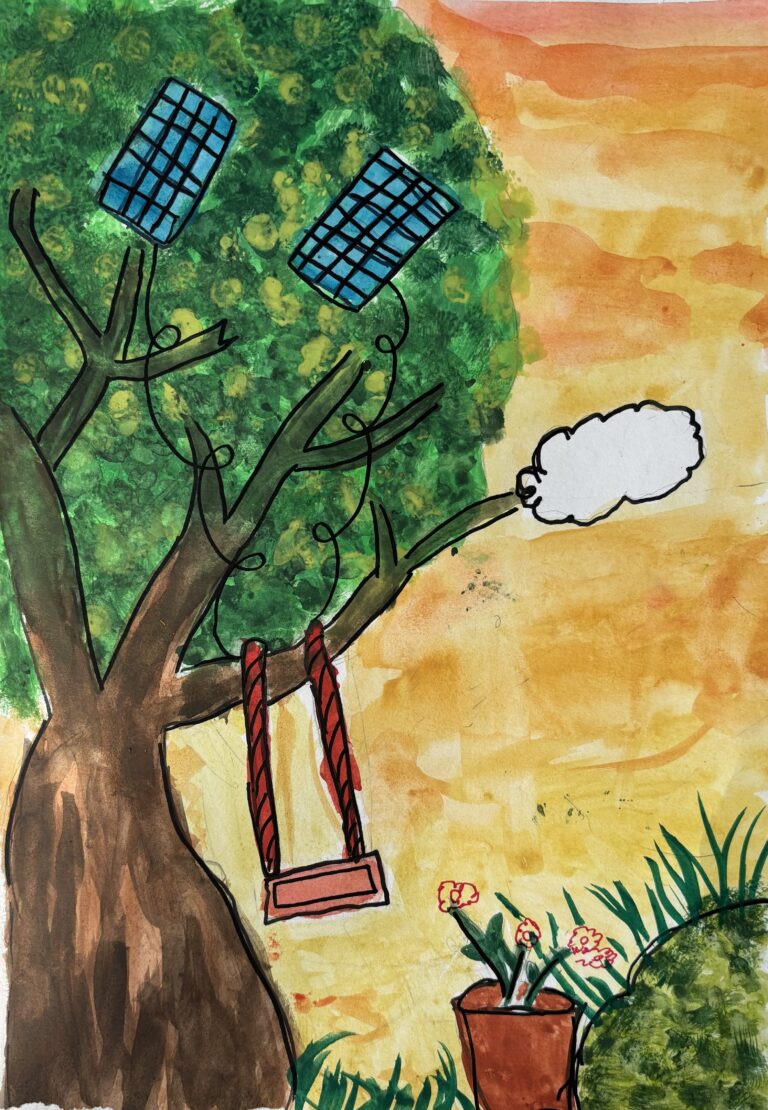 Swing with solar battery