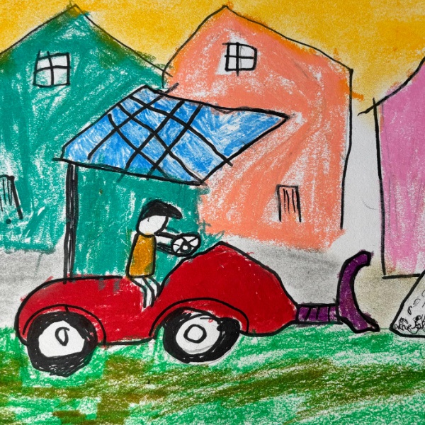 Trash to clean with solar truck