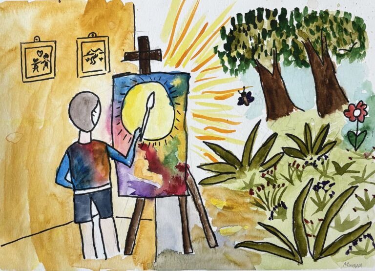 Painting the sun light of Life