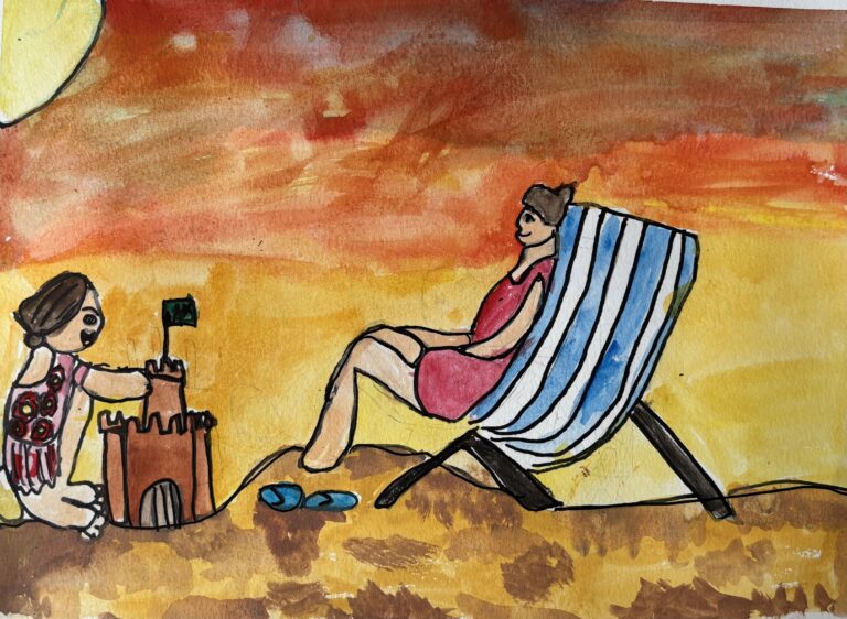 Relaxing under the sun