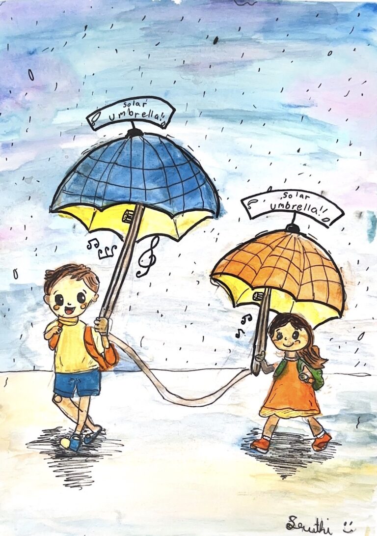 Solar Rain Shelter with music and light