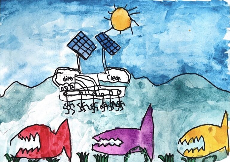 cleaning the sea water with solar machine